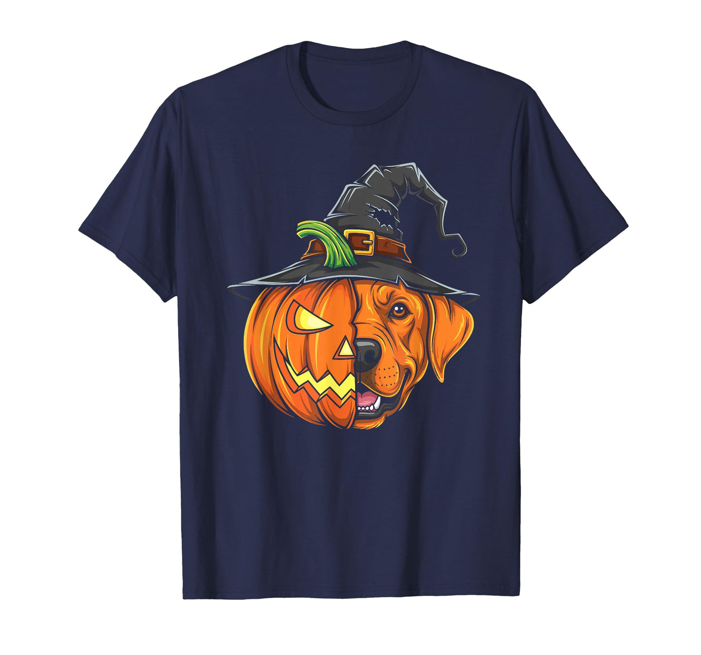 Labrador Retriever Dog Pumpkin Halloween Kids Mens Womens T-Shirt