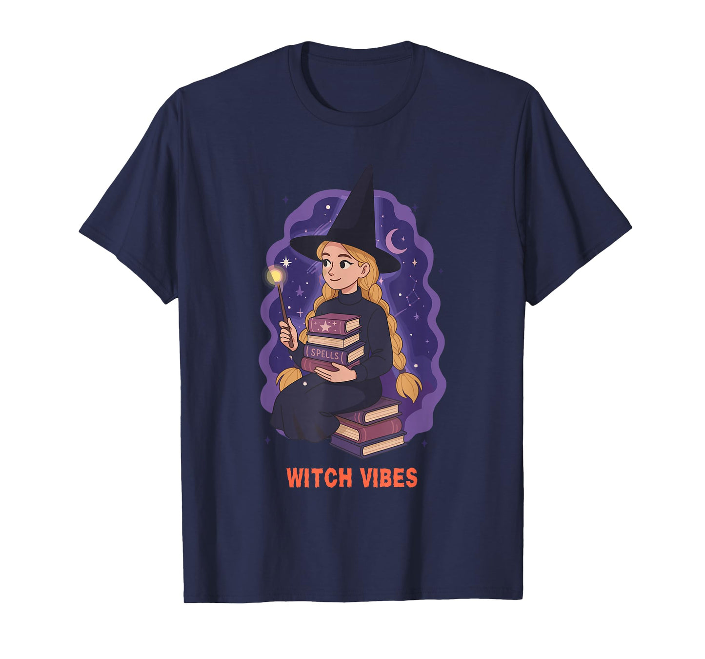 Cute Witch Book Lover Halloween T-Shirt