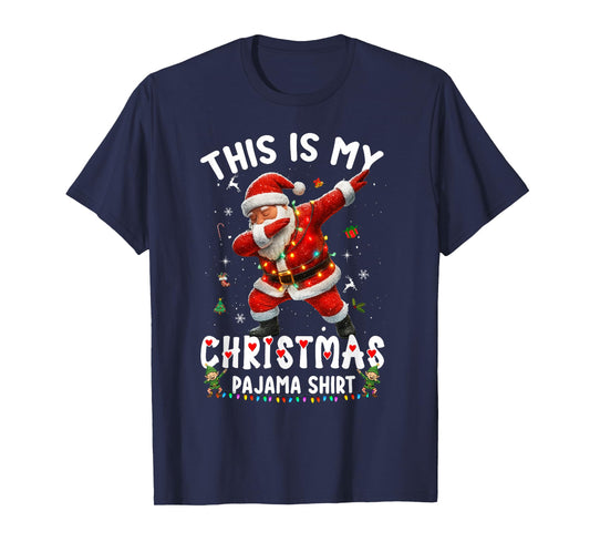 Dabbing Santa Funny Christmas Shirts Women 2025 Boys Girls T-Shirt