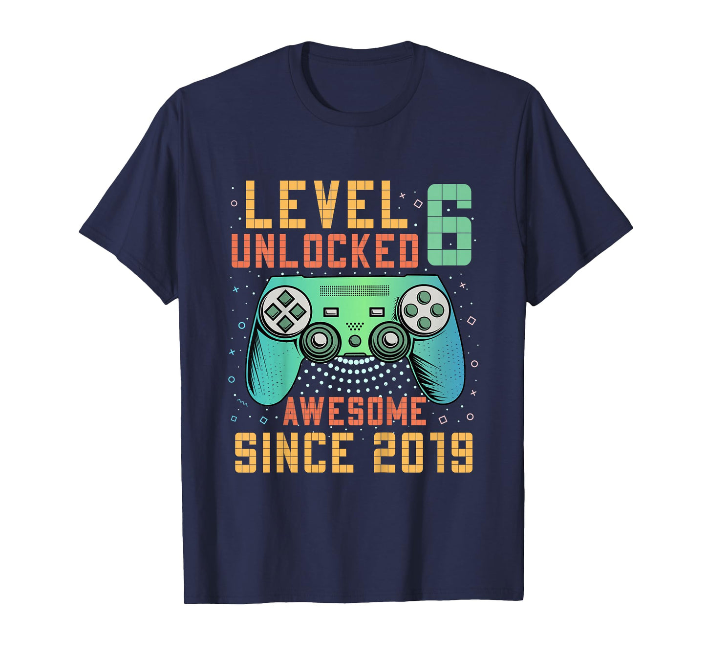 Kids Level 6 Unlocked 6th Birthday 6 Year Old Boy Gifts Gaming T-Shirt