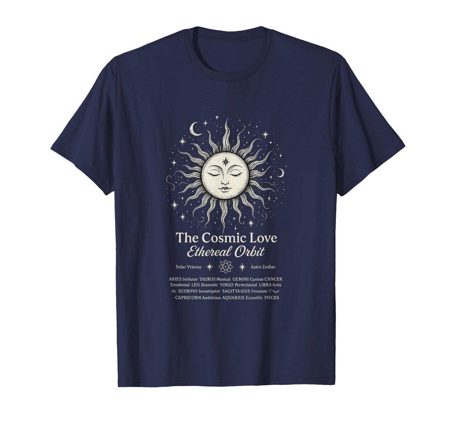 Mystical Sun and Moon Design - Cosmic Astro Zodiac T-Shirt