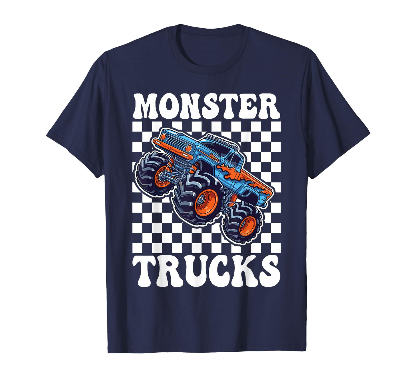 Monster Truck for Toddlers, Kids Monster Truck Retro Vintage T-Shirt
