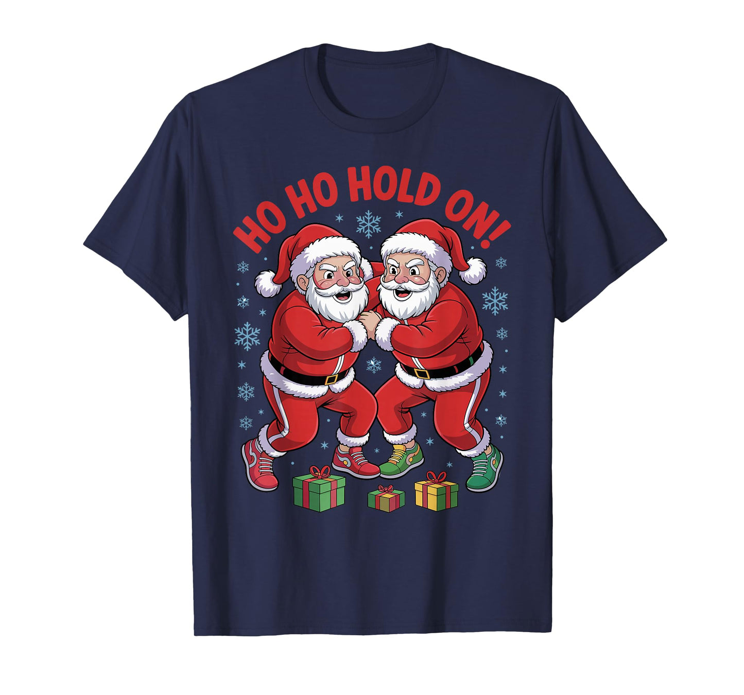 Santa Wrestling Lover Funny Wrestler Xmas Christmas Pajama T-Shirt