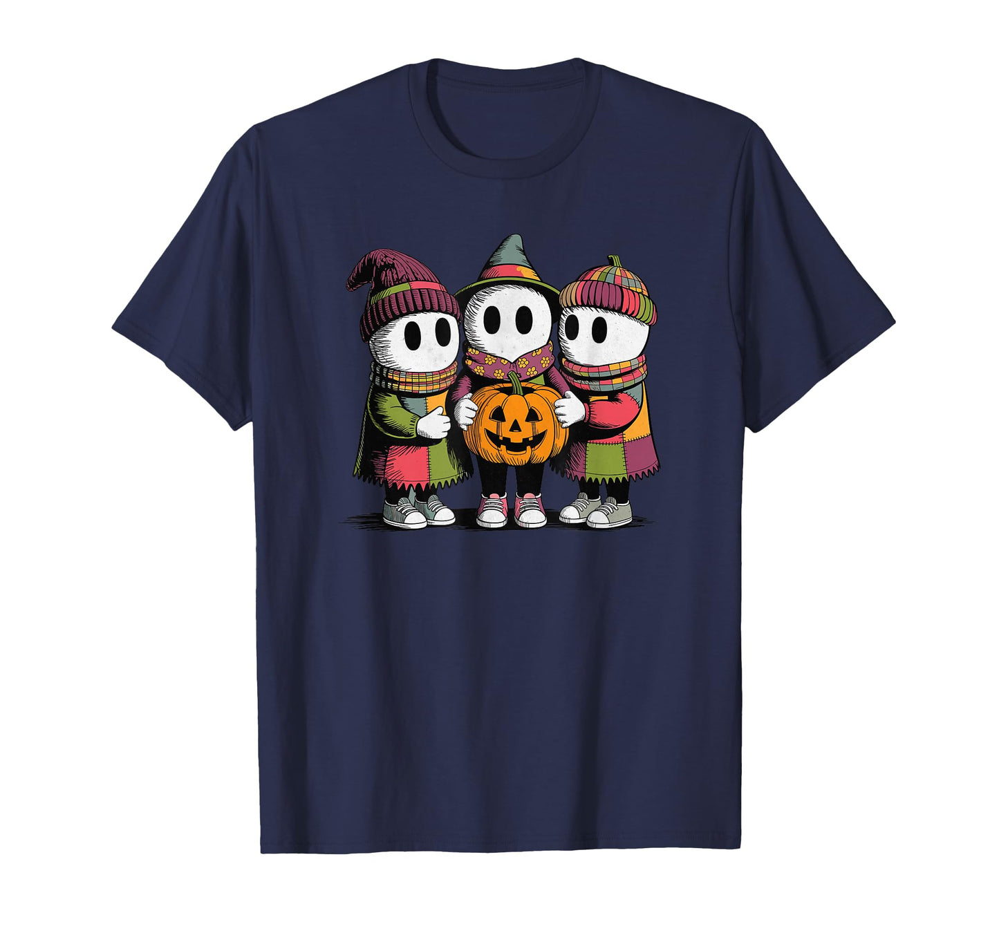 Cute Halloween Pop Art Ghosts Spooky Season Costume T-Shirt