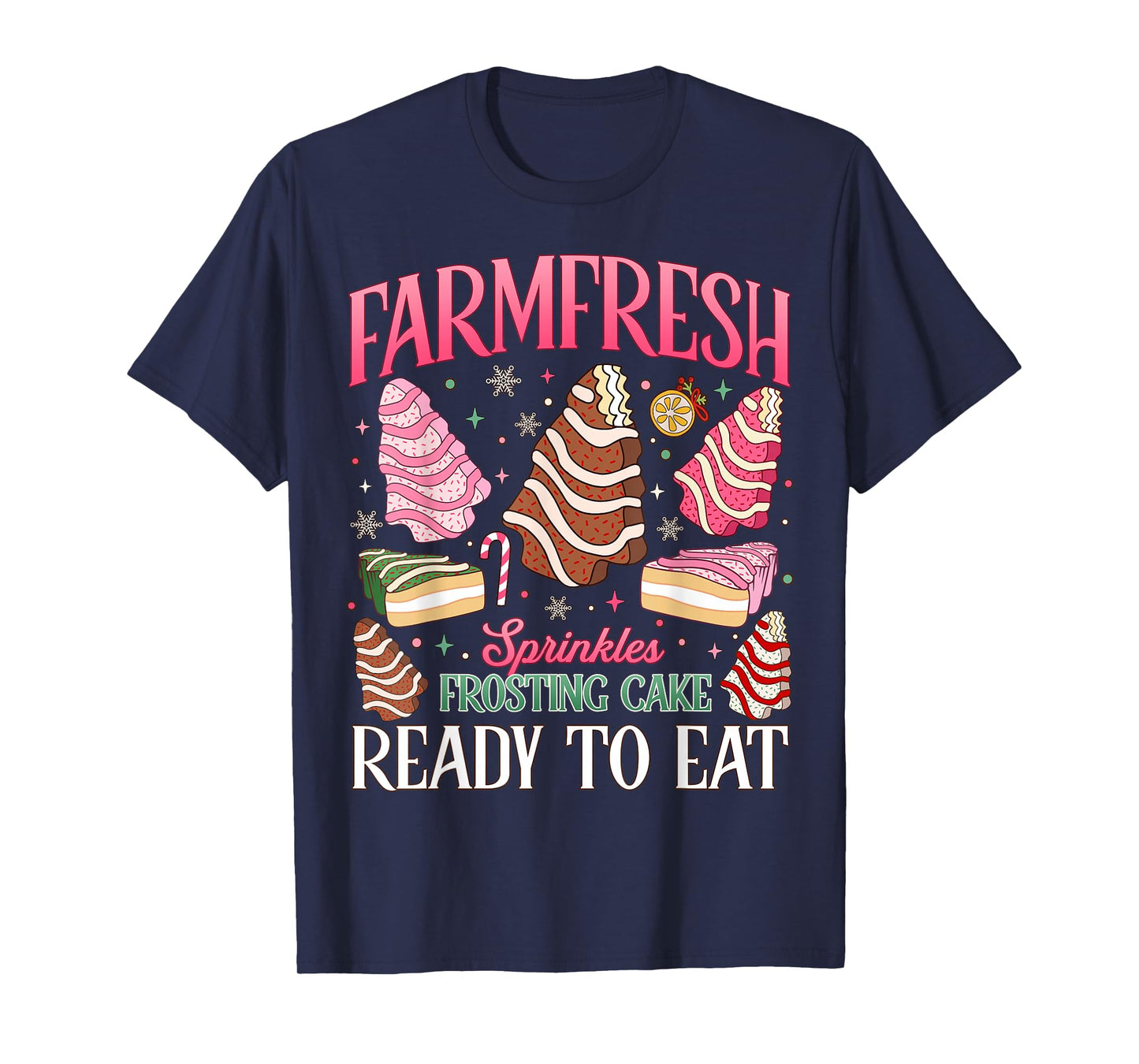 Farm Fresh Sprinkles Frosting Christmas Tree Cake Pajamas T-Shirt