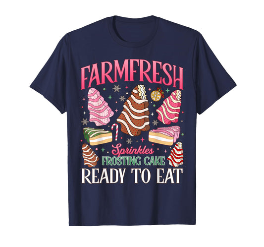 Farm Fresh Sprinkles Frosting Christmas Tree Cake Pajamas T-Shirt