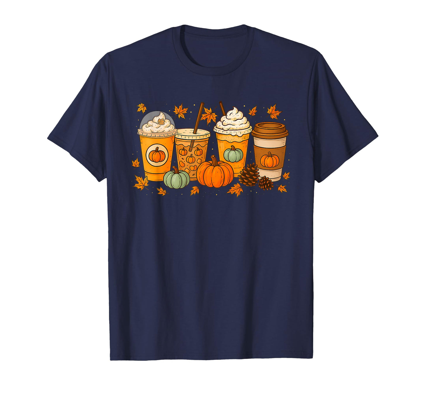 Halloween Coffee Pumpkin Latte Spice Coffee Love Fall Season T-Shirt