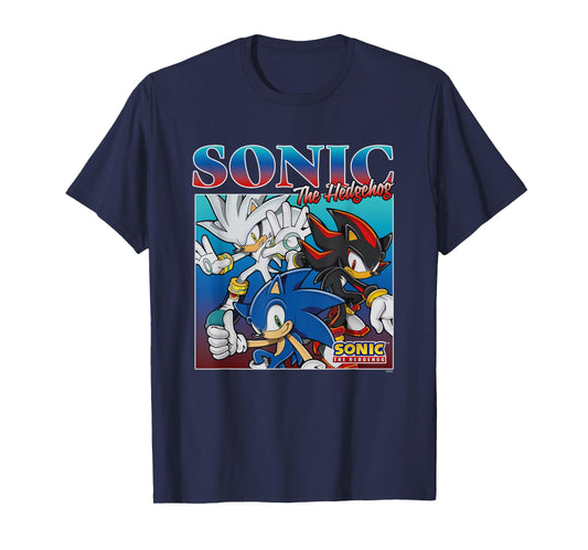 Sonic The Hedgehog Silver Sonic & Shadow Group Shot T-Shirt