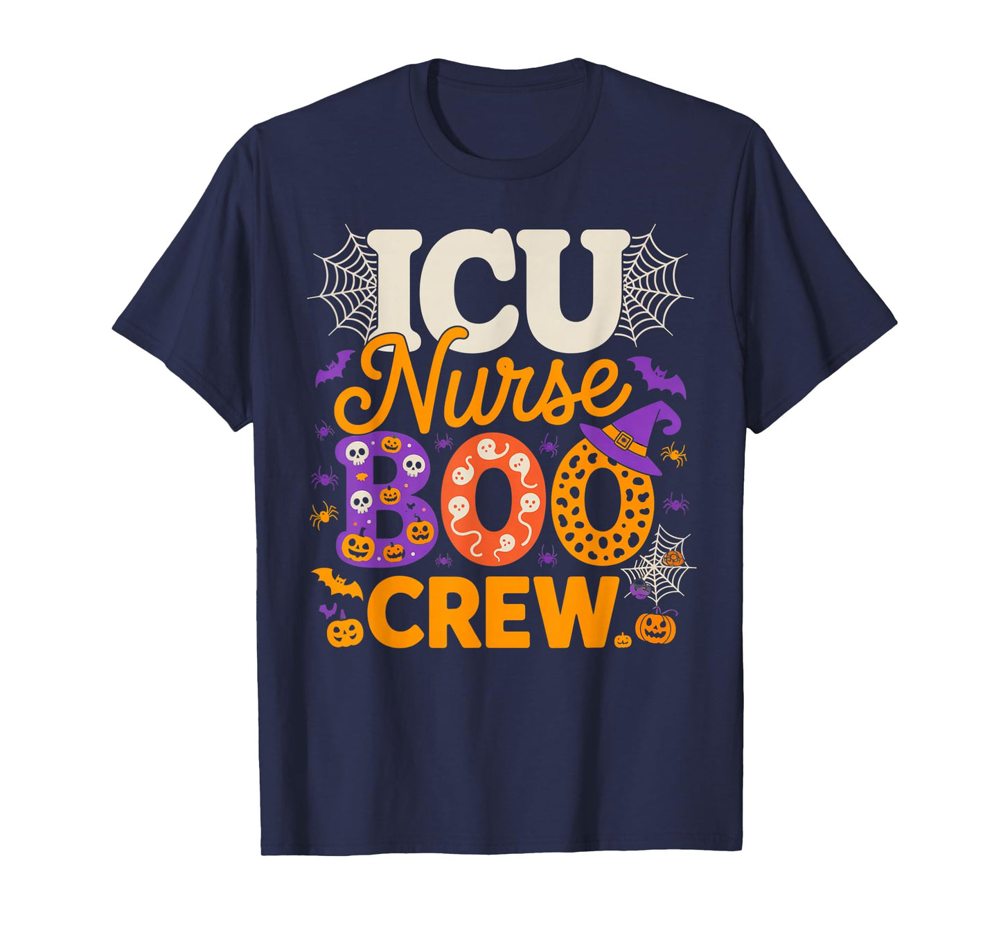 ICU Nurse Boo Crew Halloween Spooky Outfit Hospital Staff T-Shirt