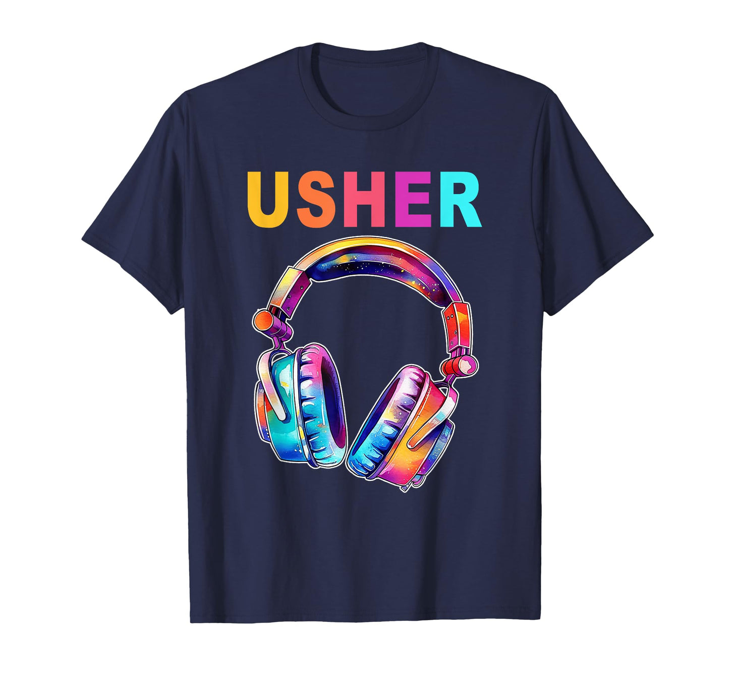 USHER Headphone Music Lover Hiphop Fan Music T-Shirt