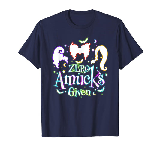 Funny Zero Amucks Given Halloween Spooky Witch Season Outfit T-Shirt
