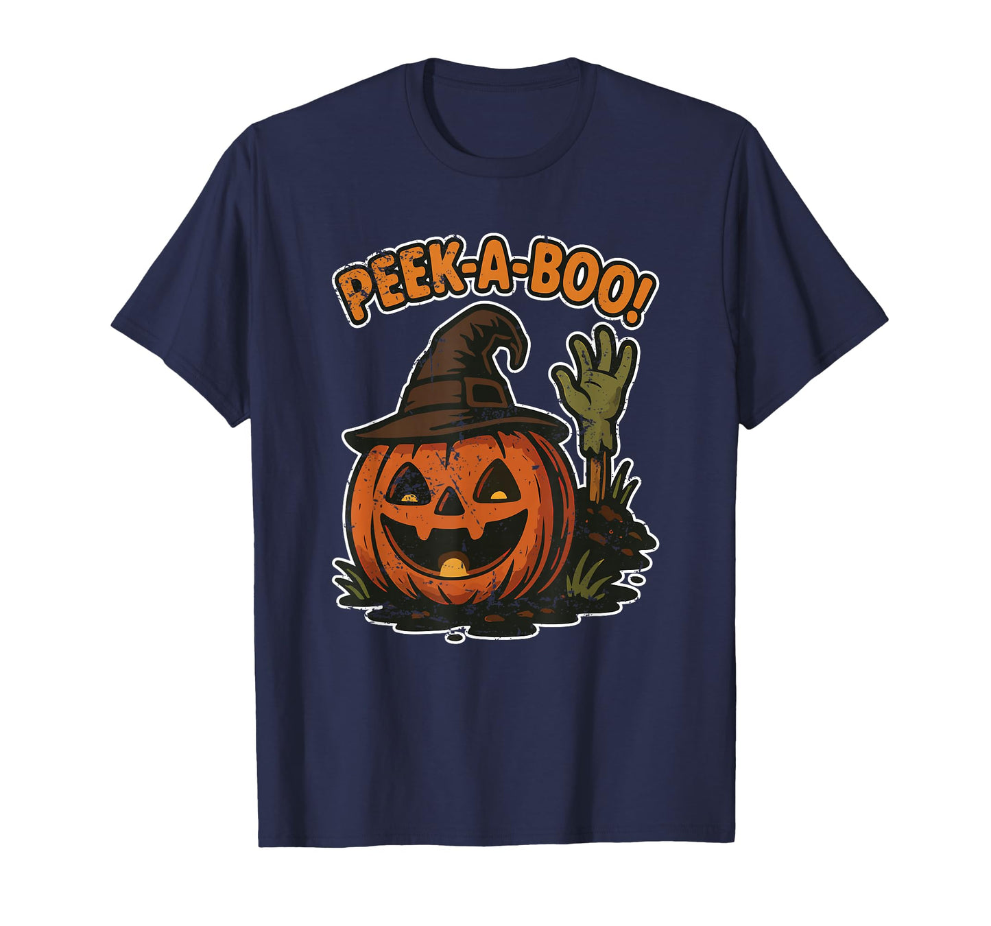 Peek A Boo Pumpkin Witch Hat T-Shirt