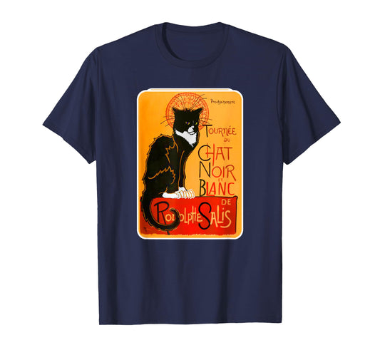 Tuxedo Chat Noir Funny Black Cat French Famous Pet Lover T-Shirt for Men Women
