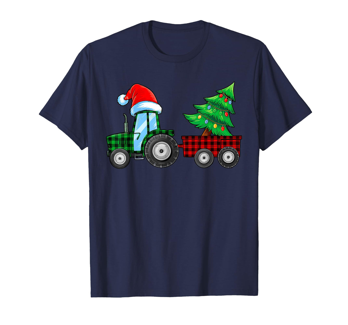 Christmas Tractor Santa Xmas Farm Truck Boys Kids Toddler T-Shirt