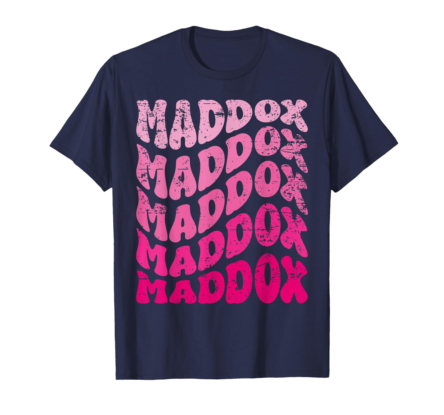 Retro Maddox First Name Personalized Maddox Groovy Vintage T-Shirt
