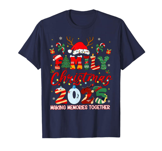 Family Christmas 2025 Matching Outfit Xmas Squad Santa T-Shirt