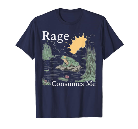 Rage Consumes Me fog, Meme frog, Vintage style frog lovers T-Shirt