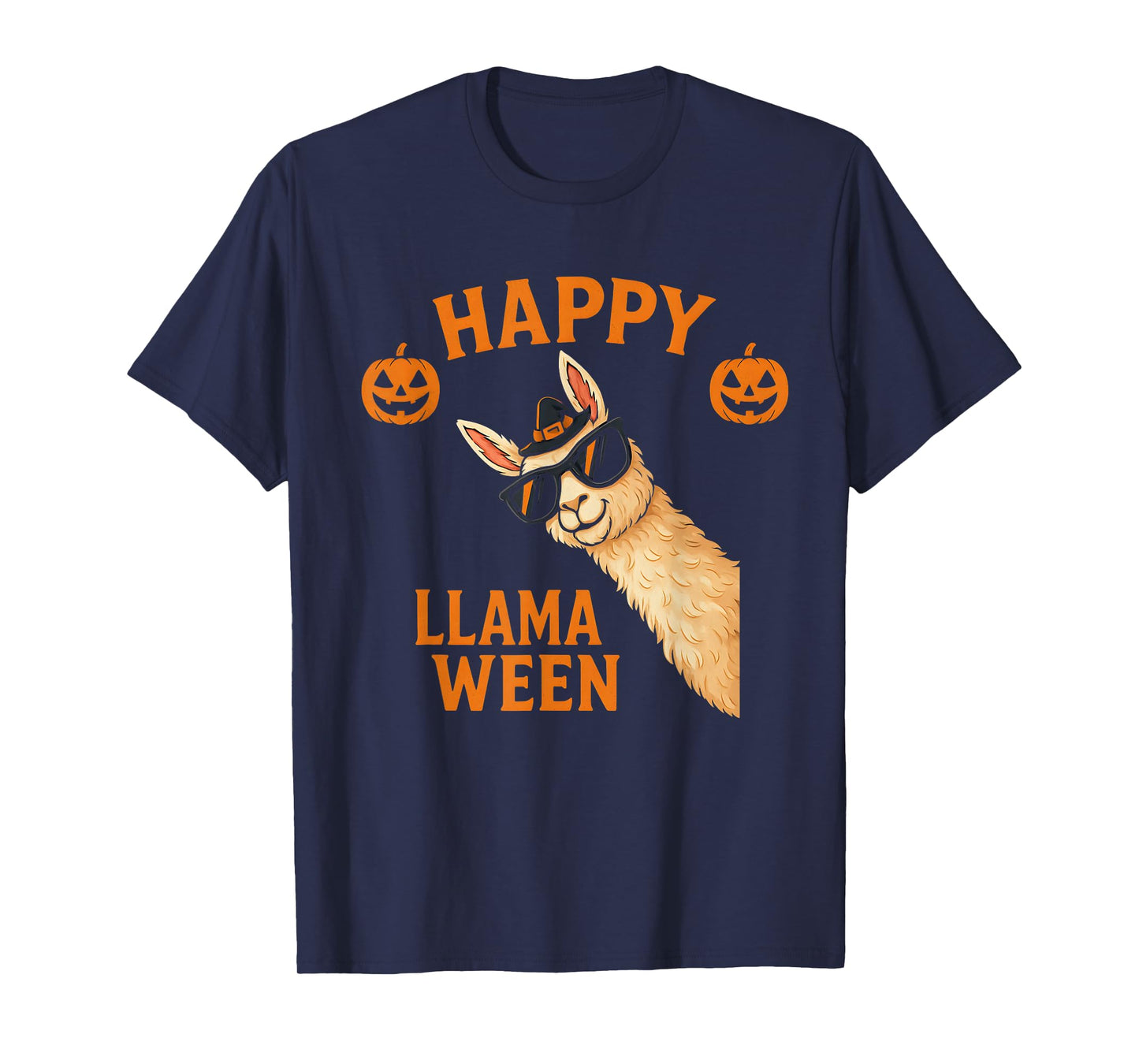 Happy Llamaween Funny Halloween Llama Costume Alpaca T-Shirt