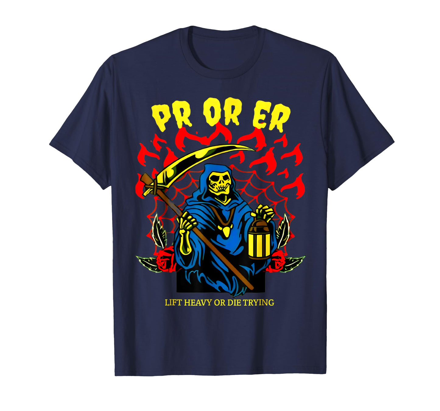 PR or Er Gym Weightlifting Bodybuilding Spooky Halloween T-Shirt