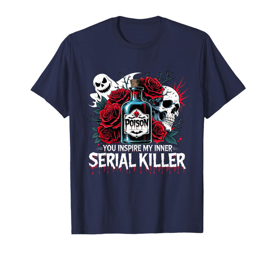 Dark Humor Gothic Mood Skeleton & Roses Tee T-Shirt