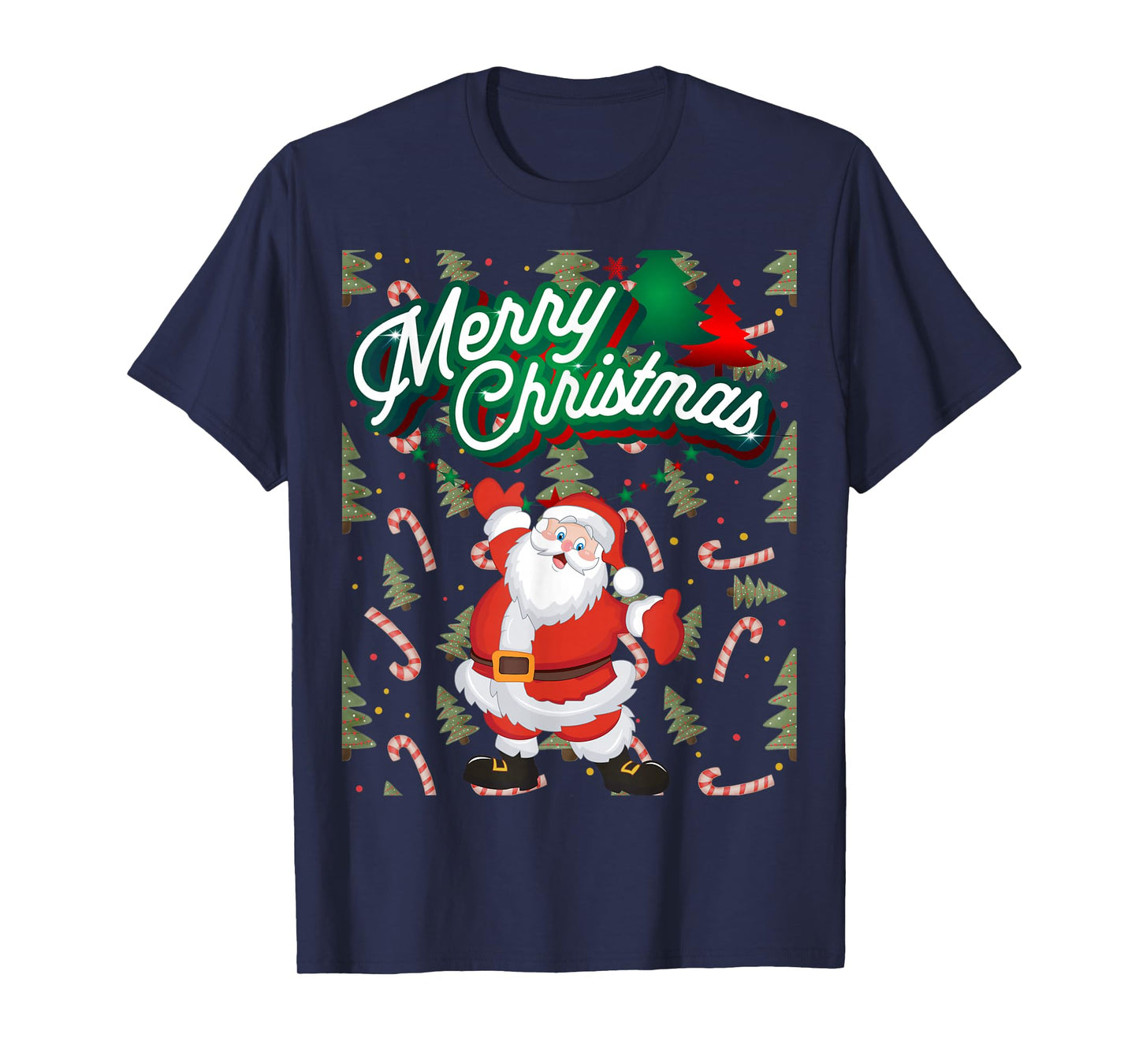 Christmas Happy Santa Claus Festive Holidays T-Shirt