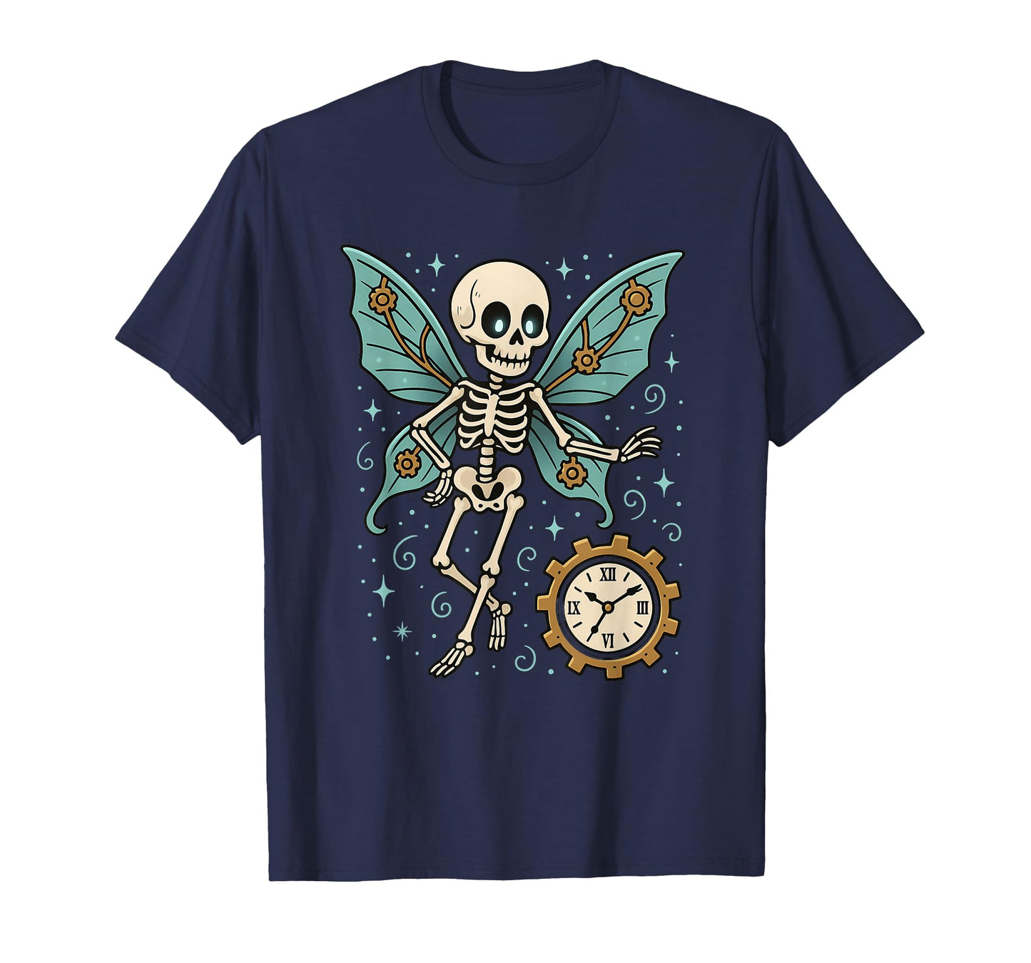 Steampunk Skeleton Fairy with Clock T-Shirt