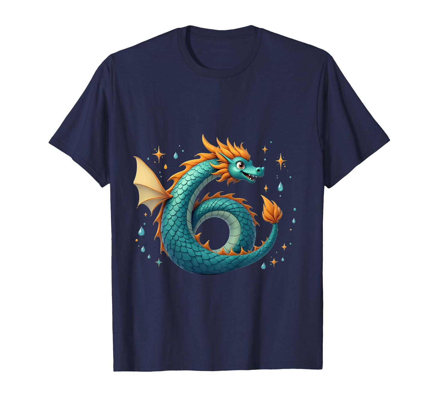Turning 6 Years Old Birthday, Boy Dragon 6th Bday Girl T-Shirt