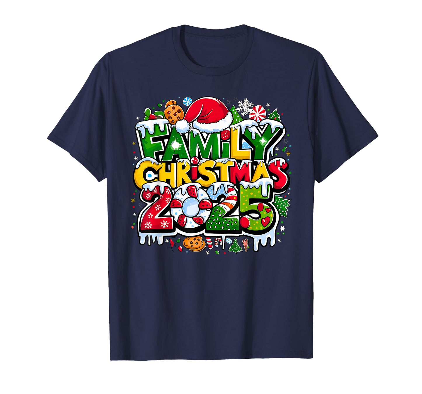 Family Christmas 2025 Making Memories Together Santa Candy T-Shirt