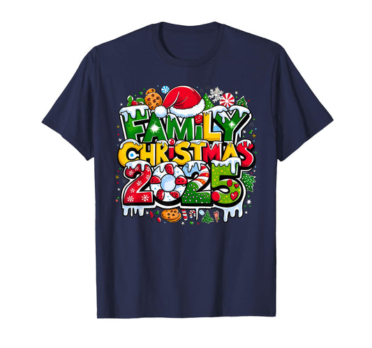 Family Christmas 2025 Making Memories Together Santa Candy T-Shirt