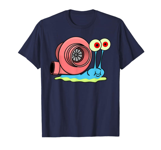 Retro Turbo Car Funny Meme Fast Snail With Racing Vintage T-Shirt