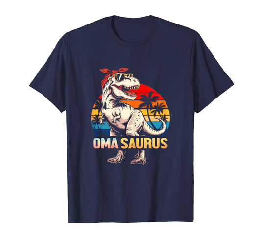 Funny Omasaurus T Rex Dinosaur Oma Saurus Oma Family Vintage T-Shirt