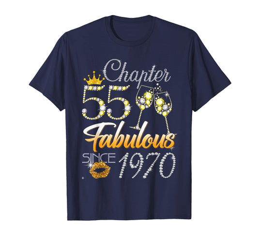Chapter 55 Fabulous Since 1970 55th Leopard Birthday Queen T-Shirt