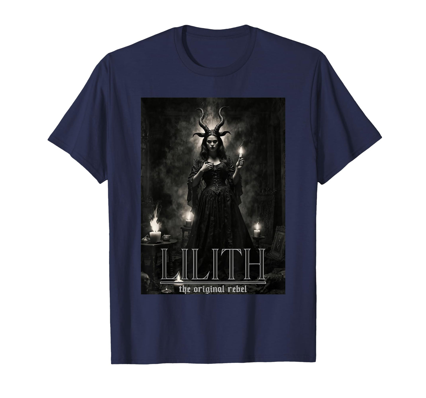 Lilith The Original Rebel Girl Floral Goddess Witch Pagan T-Shirt