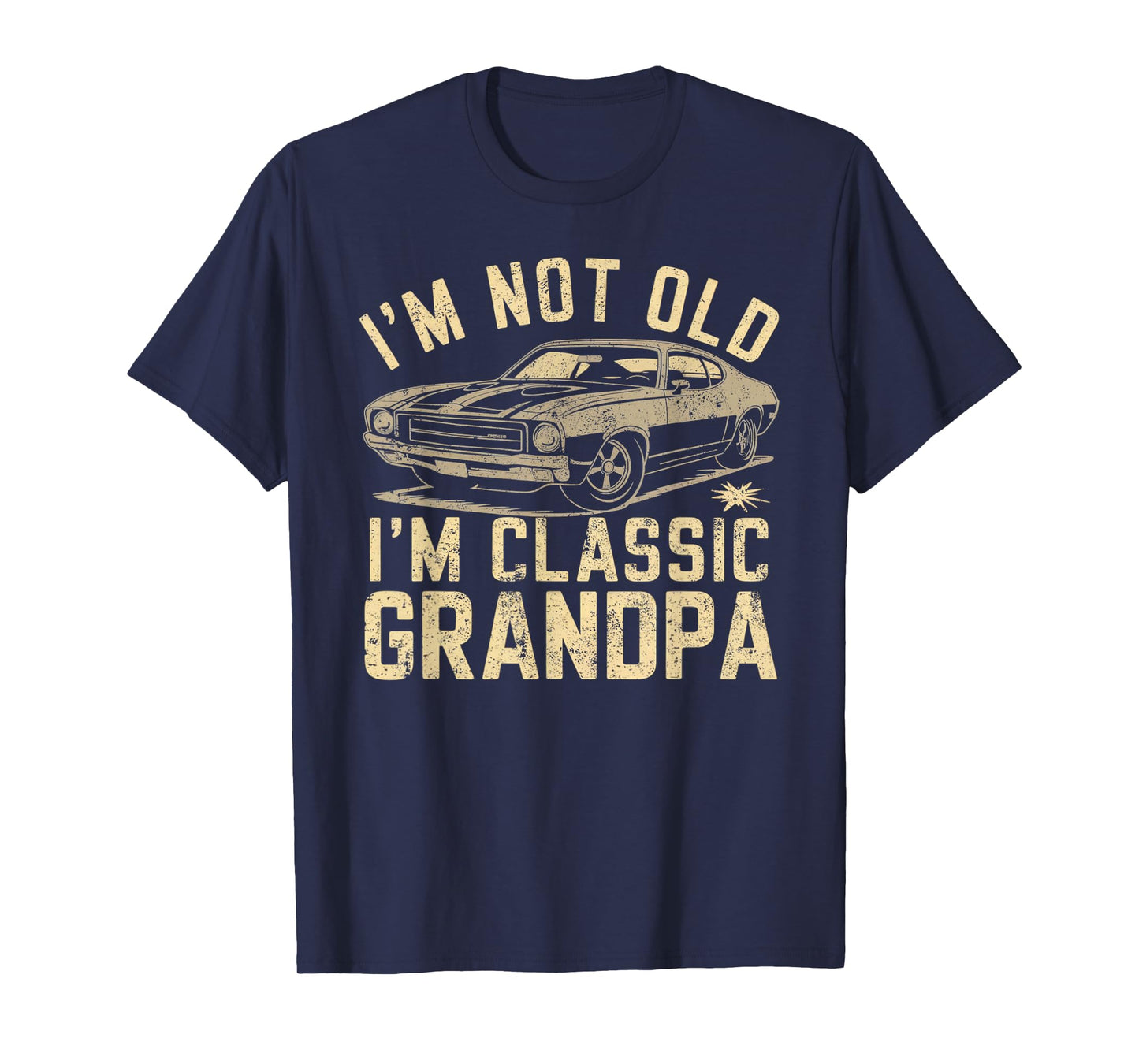 Funny Grandpa Classic Car Graphic - Gift for Grandpa T-Shirt