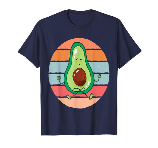 Funny Avocado Yoga Fitness Funny Exercising Gym Meditation T-Shirt