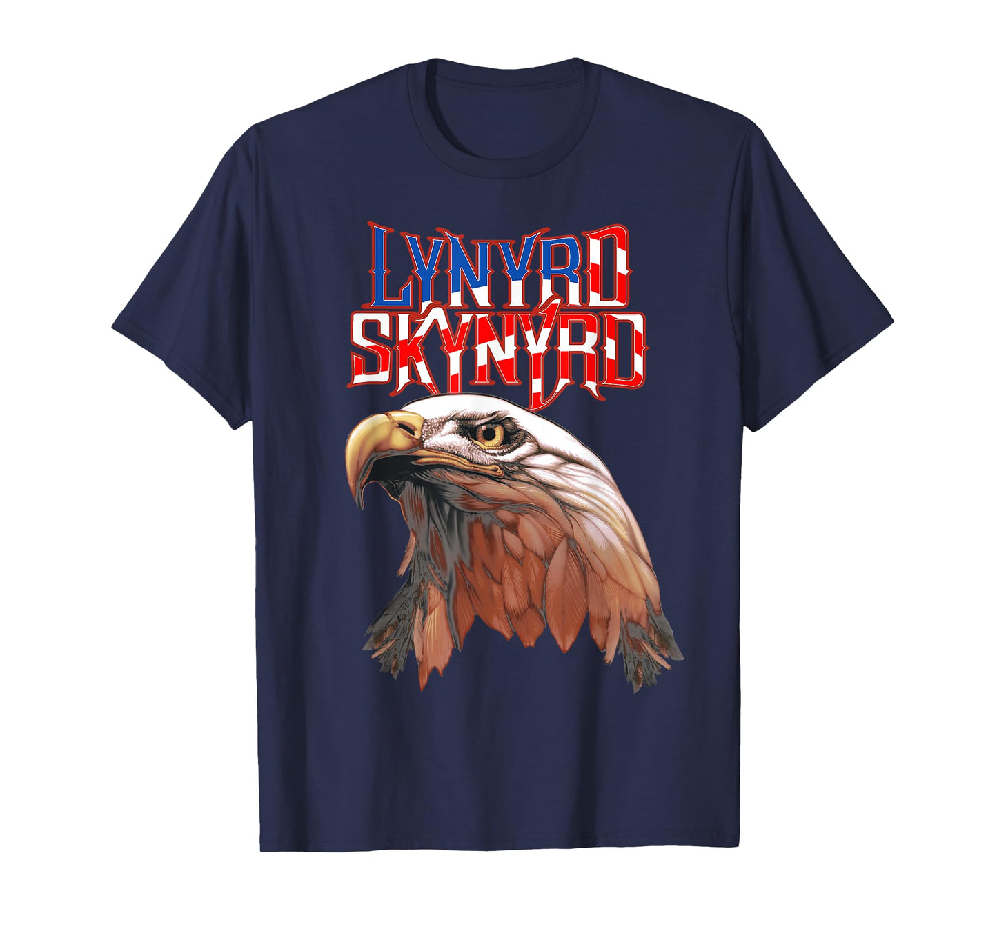 Lynyrd Skynyrd Americana Eagle Free Bird Retro Rock US Flag T-Shirt