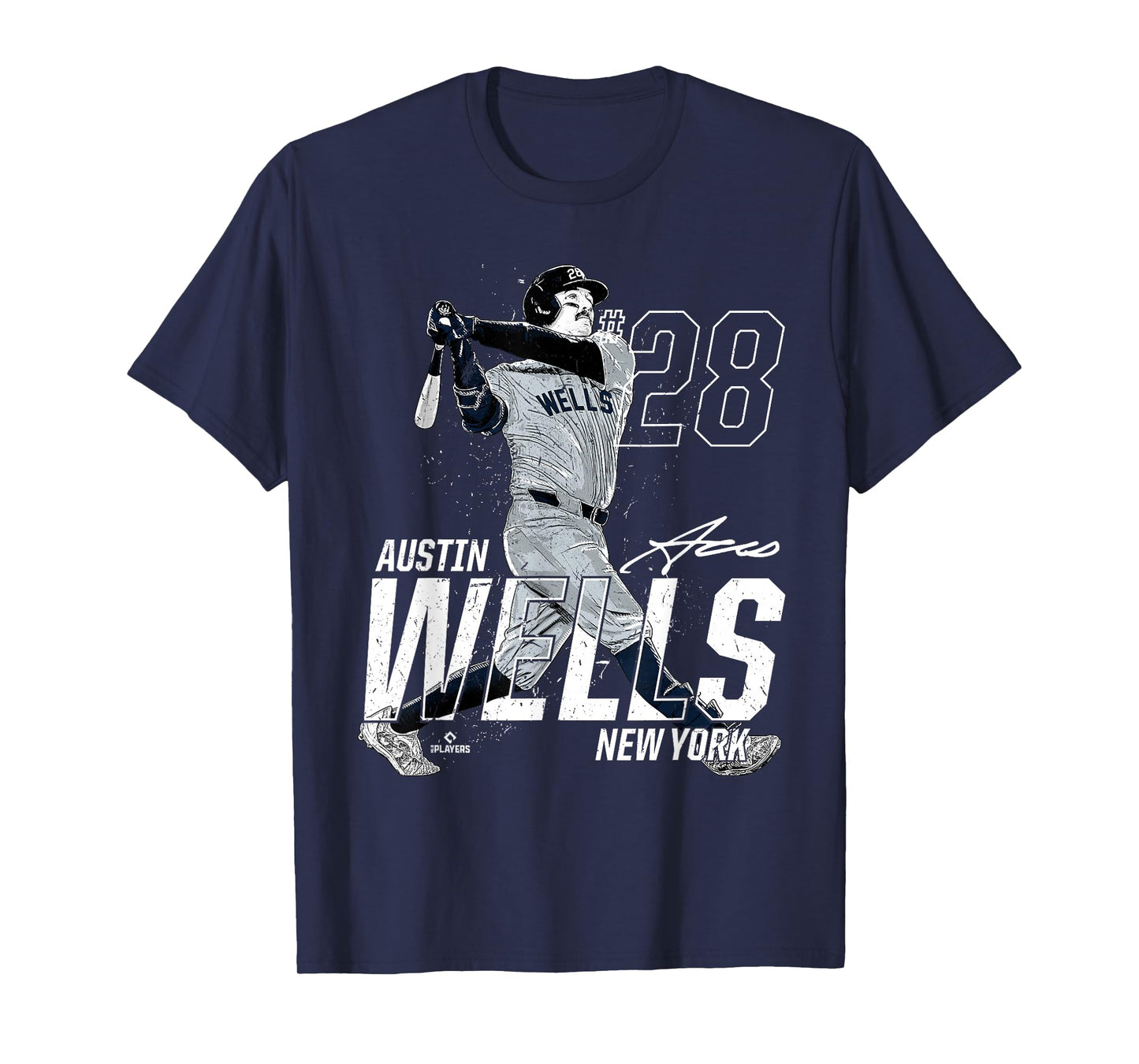 Dynamic Pose Austin Wells New York Baseball MLBPA T-Shirt
