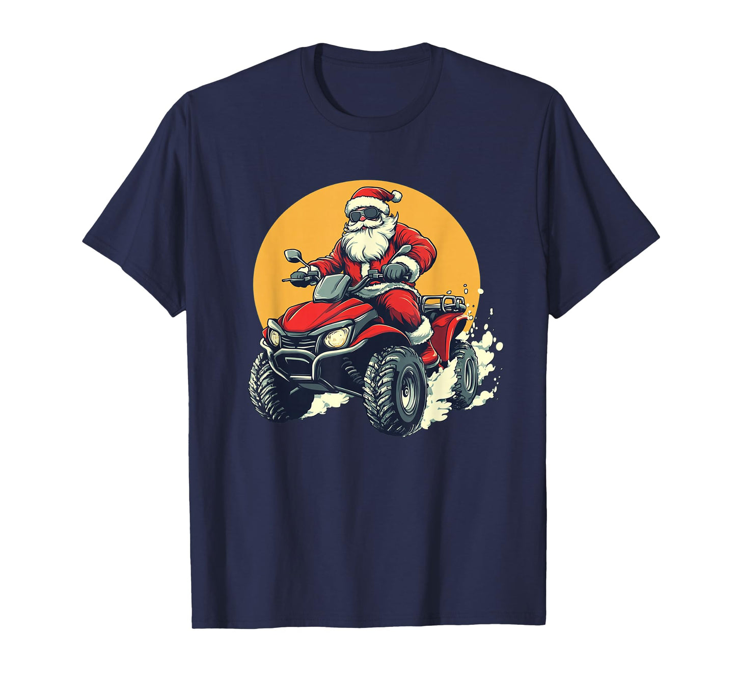 Cool Quad Stunts with This Awesome Santa Claus Outfit T-Shirt
