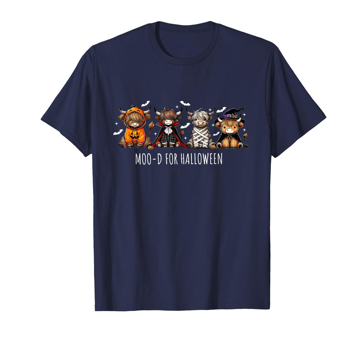 Moo-D for Halloween Highland Cow Spooky Cow Farm Cow Lover T-Shirt