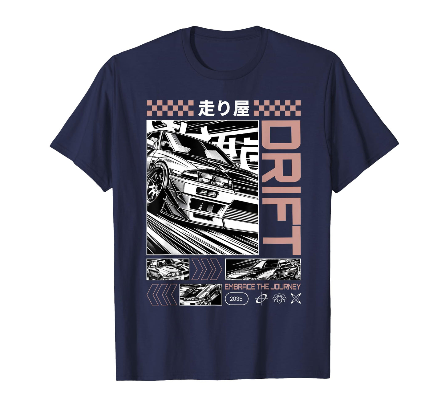 Cool Retro Vintage Japanese JDM Tokyo Japan Drift Race Car T-Shirt