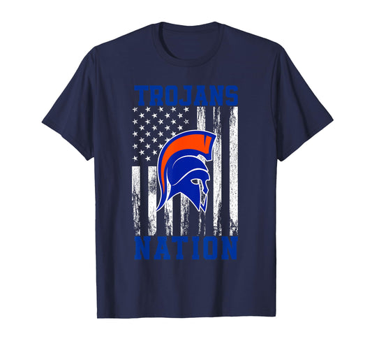 James Island Charter Trojans Logo Nation HS T-Shirt