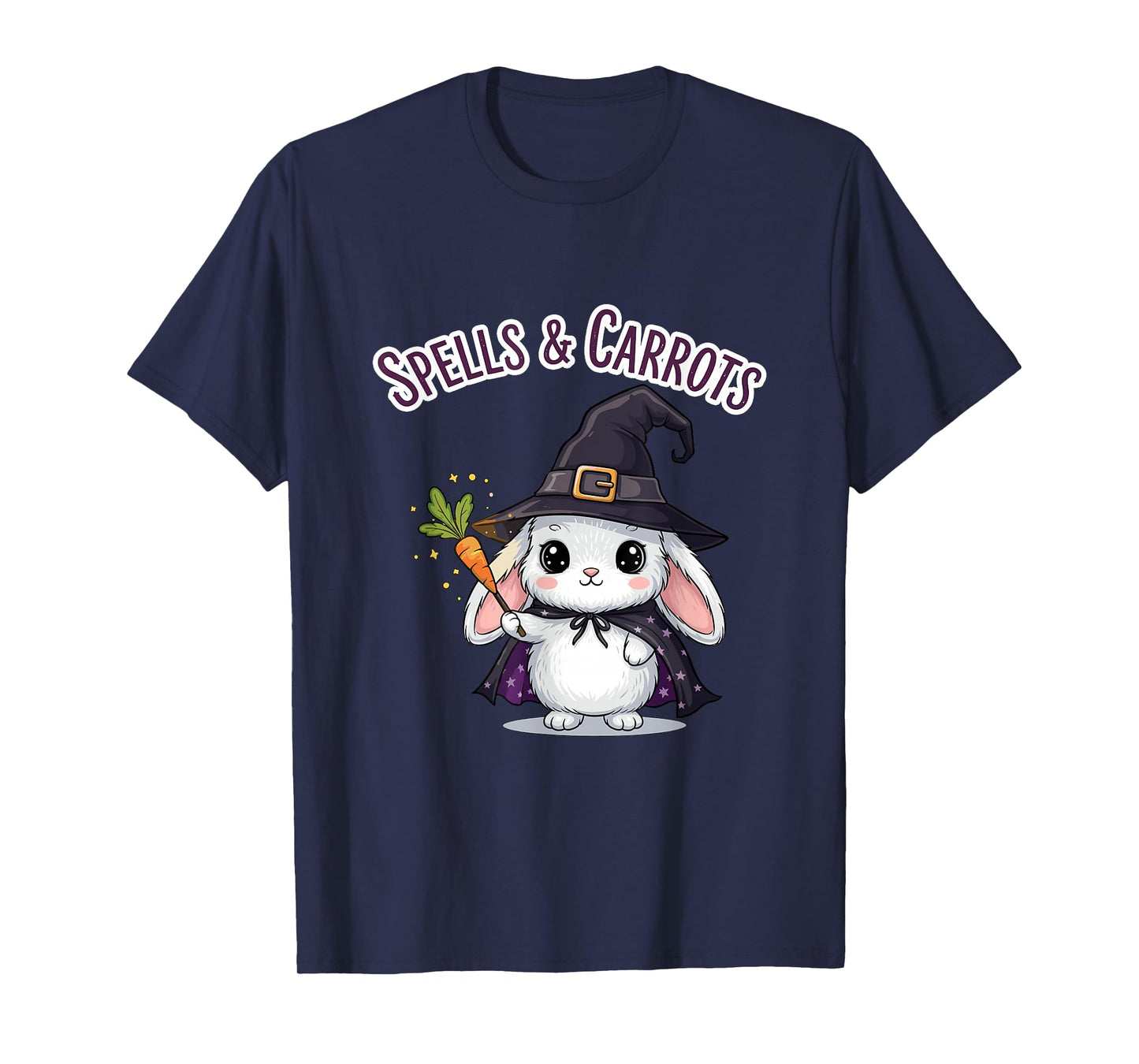 Spells and Carrots Cute Bunny Witch Halloween T-Shirt