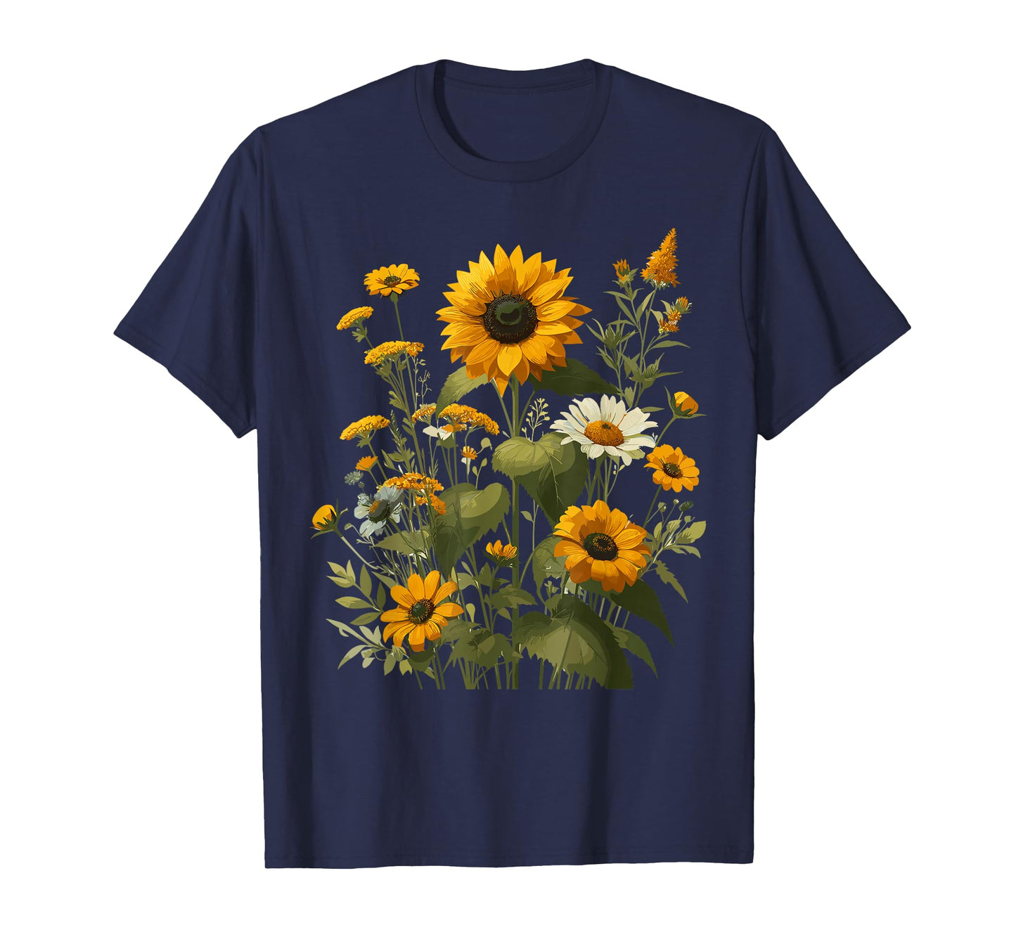 Sunflower Wildflower Botanical Plant Gardening T-Shirt