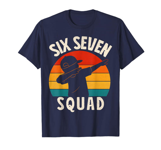 67 Meme 6 7 Numbers Dabbing Six Seven Squad Funny Boys Kids T-Shirt