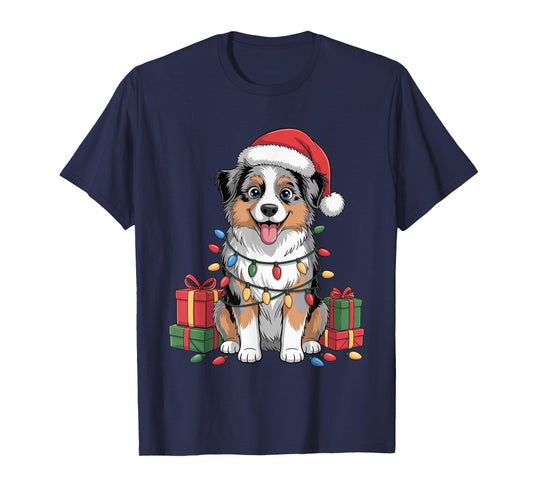 Cute Yorkshire Terrier Christmas Funny Dog Lover Holiday T-Shirt