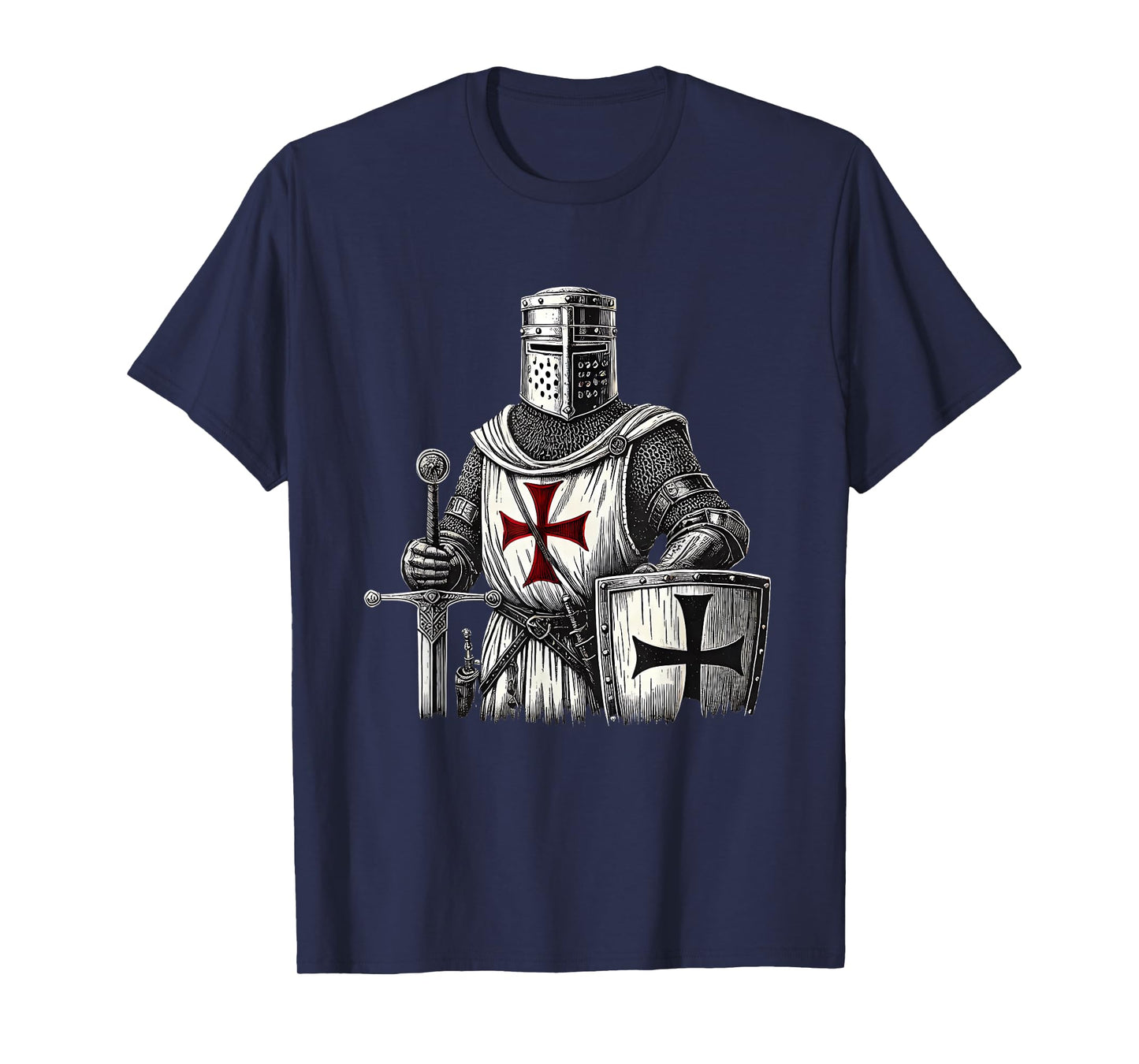 Templar Knight Warrior Design T-Shirt
