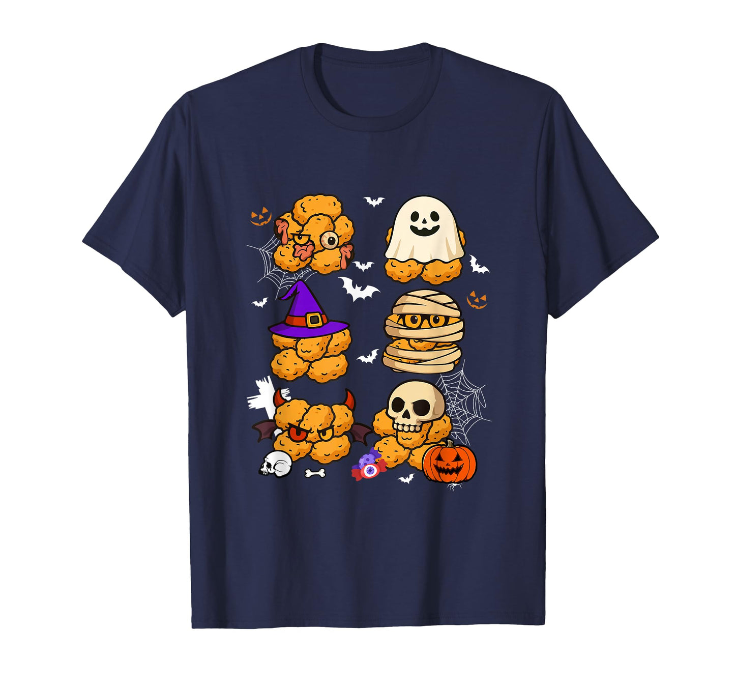 Horror Chicken Nuggets Collection Boo Witch Zombie Halloween T-Shirt