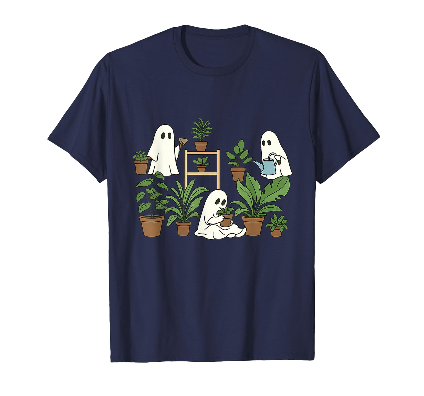 Cute Ghost Plant Lover Funny Halloween Garden T-Shirt