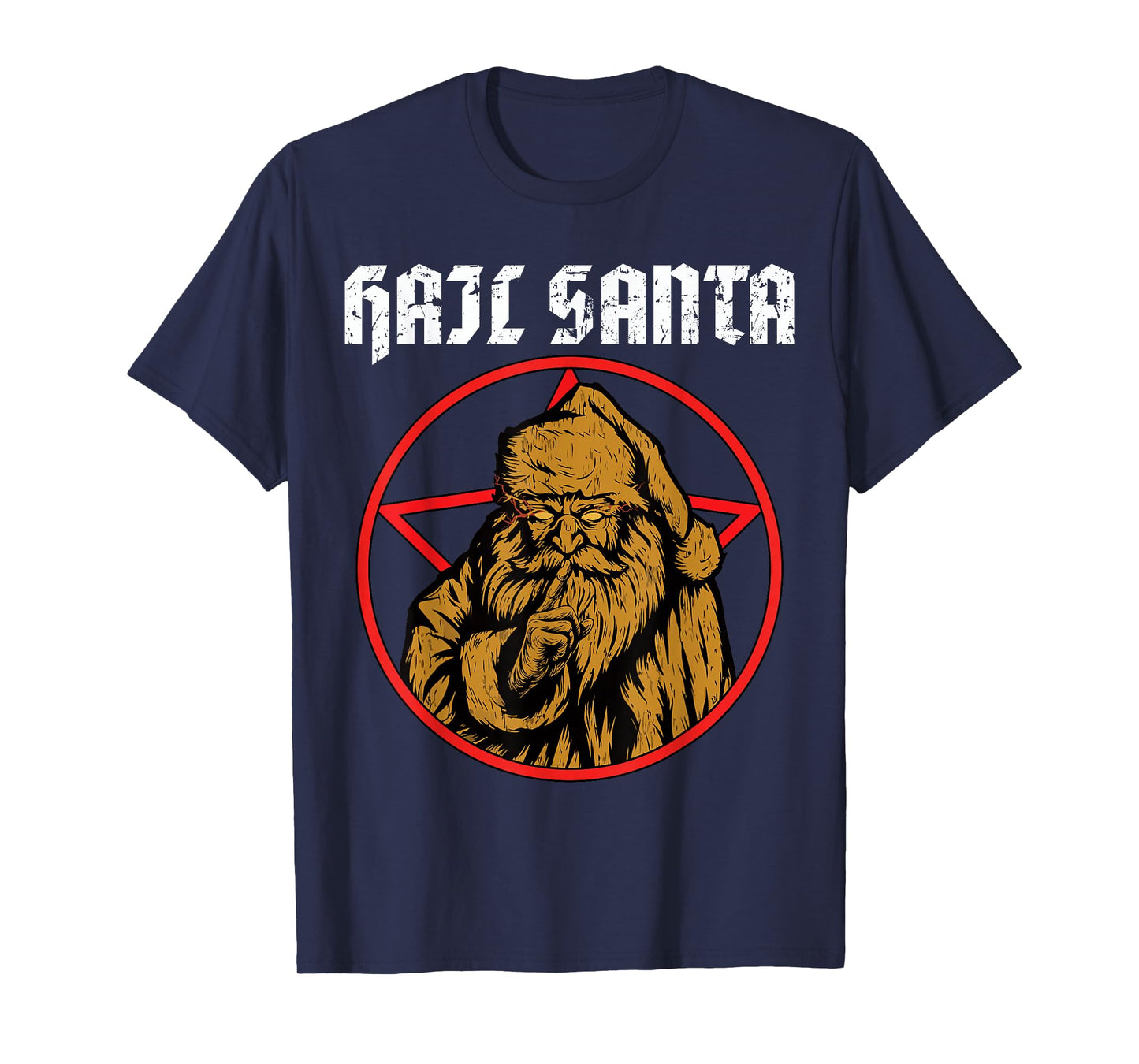 Hail Santa Pagan Happy Solstice Gothic Christmas Death Metal T-Shirt