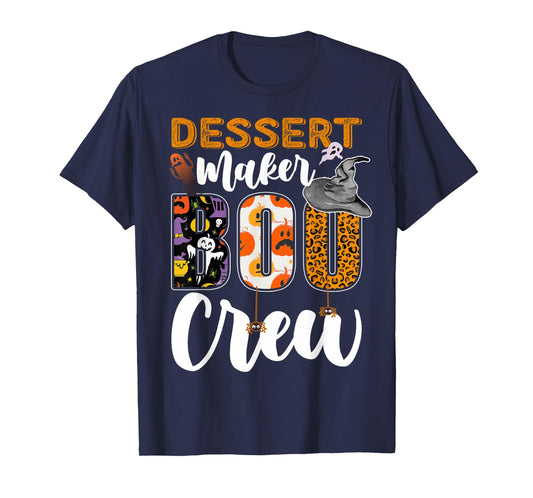 Dessert Maker Boo Crew Halloween Match Pastry Chef T-Shirt